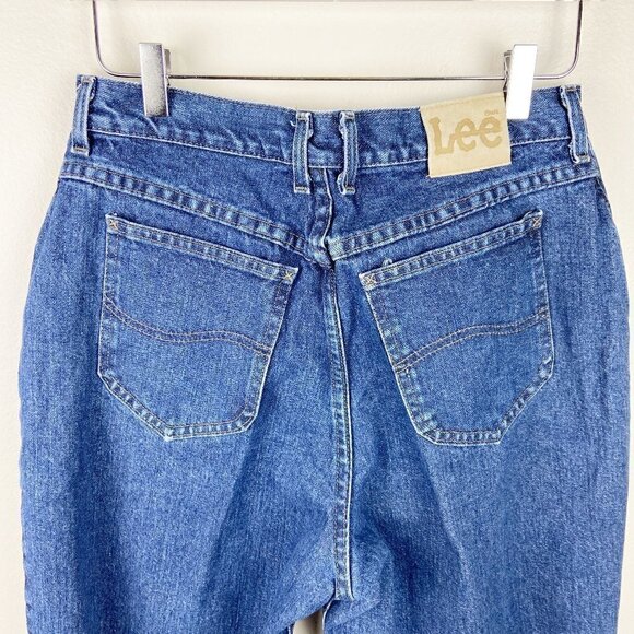 VINTAGE LEE | Tapered Leg Denim Blue Womens Jeans 16 P - Picture 5 of 10